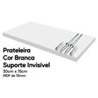 Prateleira Branca de Mdf 30x15 Suporte Invisível Decoração