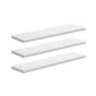 Prateleira Branco 30X15Cm Com 3 Unidades + Suporte Invisível - Base