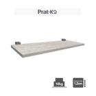 Prateleira Concept Concreto com suporte Cinza em MDF 1,2x20x60cm - PratK