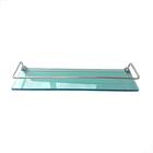 Prateleira de Vidro verde com grade - 12 x 26 cm - Glasscuban