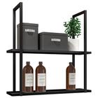 Prateleira Decorativa Multiuso Estilo Industrial Loft D09 Preto - Mpozenato