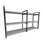 Prateleira industrial aço cor preto 30 cm MDF cor cinza modelo indfb11csl - E-nichos