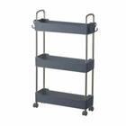 Prateleira Multiuso 3 Andares com Rodinha Cinza