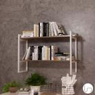 Prateleira Nicho Industrial Branco Suporte Quarto Cozinha Escritório Parede Design Elegante Organização Decoração 90cm - Utilika Distribuidora