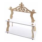 Prateleira Porta Doces Cinzelado Linha Premium - Mdf Branco