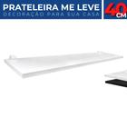 Prateleira Tábua Lisa 15x40cm MDF c/ Suporte Resistente Leve