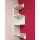 Prateleira Vertical Canto Nichos Decoração Organizar Livros Objetos Quarto Banheiro Escritório Mdf Branco