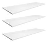 Prateleiras 3 peças Mdf 30x15 Branco com suporte 