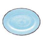 Prato 46cm Oval De Melamina Azul - Bon Gourmet - R25954