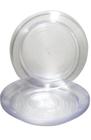 Prato Acrílico Resistente 22cm Cristal Transparente - 10 un