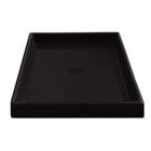 Prato Base Grande Quadrado Planta Polietileno 50Cm Preto