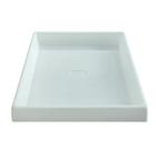 Prato Base Grande Quadrado Vaso Polietileno 50Cm Branco - Foster Plast