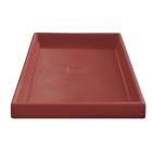 Prato Base Grande Quadrado Vaso Polietileno 50Cm Vermelho - Foster Plast