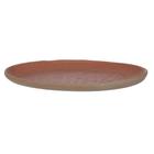 Prato ceramica organic oval terracota areia