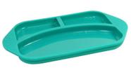Prato Com Divisória Em Silicone - Verde