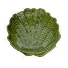 Prato de Cerâmica Decorativo Folha Banana Leaf Verde 14 cm