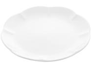 Prato de Porcelana Redondo 20cm Branco Raso - de Sobremesa Lyor Wave