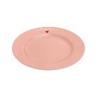 Prato de Sobremesa L'Amour em Porcelana Rosa 19,5cm - Hauskraft