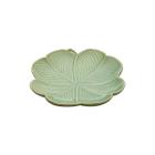 Prato decorativo 20 cm de cerâmica verde Banana Leaf Lyor - L4136