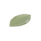 Prato decorativo 26,5 x 15,5 cm de cerâmica verde Banana Leaf Lyor - L4127