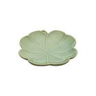 Prato Decorativo De Cerâmica Banana Leaf Verde 26X26X5Cm