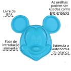 Prato dsiney 3d com tampa e suporte para copos introduçao alimentar infantil