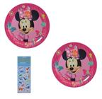 Prato exclusivo de melamina Disney Minnie Mouse redondo de 2 unidades