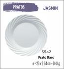 Prato Jasmin Raso Jantar - Almoço - 25cm Branco