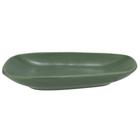 Prato oval Sumatra em ceramica L21,4xP12xA3,3cm cor verde - L Hermitage