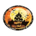 Prato Papel Halloween Castelo 18cm - 10 Un