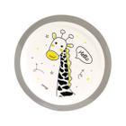 Prato Para Alimentação Infantil Raso Zoo Girafa Clingo Introdu~ao Alimentar Quente e Frio Papinha Livre BPA