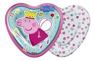 Prato Para Aniversário Da Peppa Pig Princesa Coração 8 Un