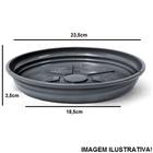 PRATO PARA VASO DE FLOR REDONDO 18,5x3,5cm N4 PRETO NUTRIPLAST