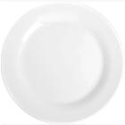 Prato Raso 24cm Opaline Menu Nadir Figueiredo em Vidro Temperado Branco