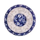 Prato Sobremesa Blue Garden Porcelana 19,5Cm-8594 - Lyor