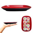 Prato Travessa Retangular Pequena para Sushi 17,5cm Melamina Fuxing