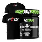 Pre treino diabo verde mansao maromba 250g + camiseta logo p - ftw (black ice)