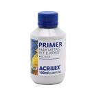 Premer Para Metais Pet Vidros 100ml Cinza 933 Acrilex - ACRILEX - ARTISTICO