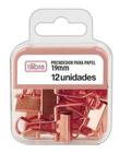 Prendedor Binder Clips Para Papel 19mm 12 unid Tilibra Rosé