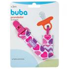 Prendedor Chupeta Buba +3m Rosa/Coração 748226