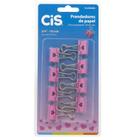 Prendedor para Papel Binder Clip CIS 19mm 8 Unidades Coração Rosa