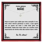 Presente Dia Das Mães Colar Pingente Infinito Dourado + Dedicatória