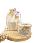 presente dinda VELA AROMATICA 100G SAC ORGANZA CERA COCO STL - Bia art's Lembrancinha