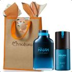 Presente Especial Perfume Natura Kaiak Oceano Colônia Masculino 100mL + Desodorante Deo Corporal 100mL Fragrância Amadeirado Com Sacola Exclusiva