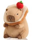 Presente infantil de pelúcia Capybara Bestsea Kawaii, fofa com pão, 30 cm