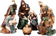 Presépio Imagens Em Resina Nascimento De Cristo 7 Peças