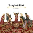 Presépio Natal Completo com 11 Peças em Resina - Alta Qualidade, Detalhes Finos, Religioso, Decoração, Anjos,