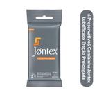 Preservativo Camisinha Jontex Lubrificado Ereção Prolongada Com 6 Unidades