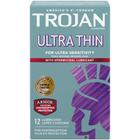 Preservativo Trojan Sensitivity Ultra Thin Spermicida 12 unidades