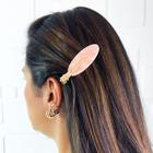 Presilha De Cabelo Design Folha - Rosa Marmorisado